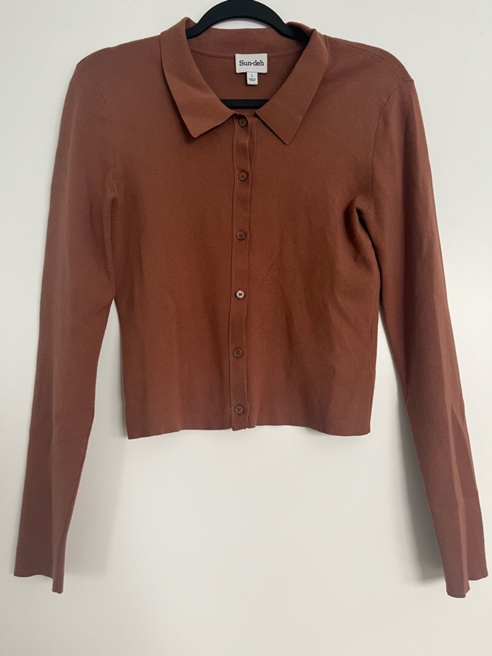 Aritzia tan cardigan size S